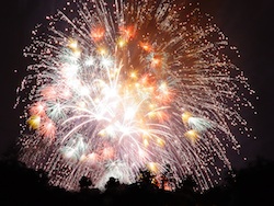 blowing up fireworks