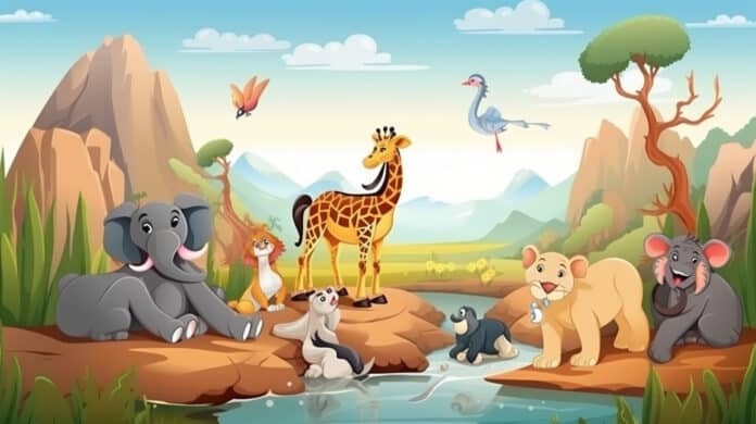 Bewegungsgeschichte für Kinder: Tiere