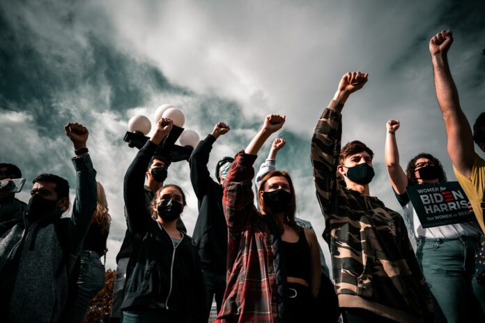 Menschenmenge auf Demonstration