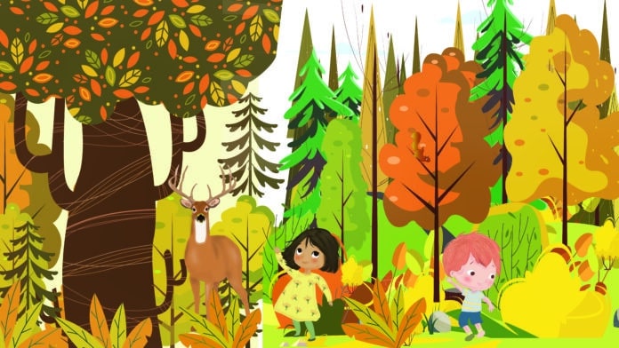 Wald-Schatzsuche für Kinder