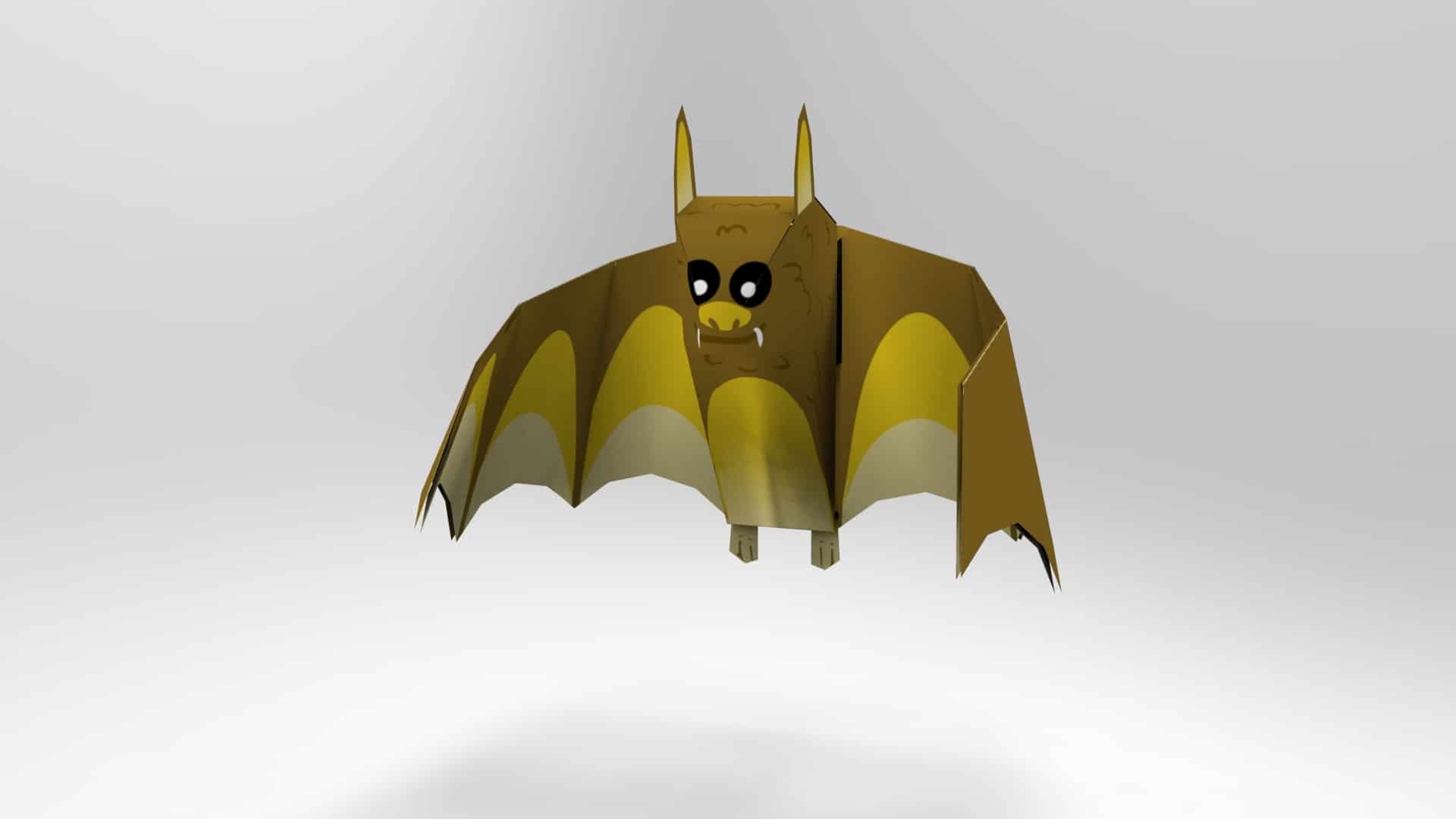 Bastelbogen für Kinder: Fledermaus
