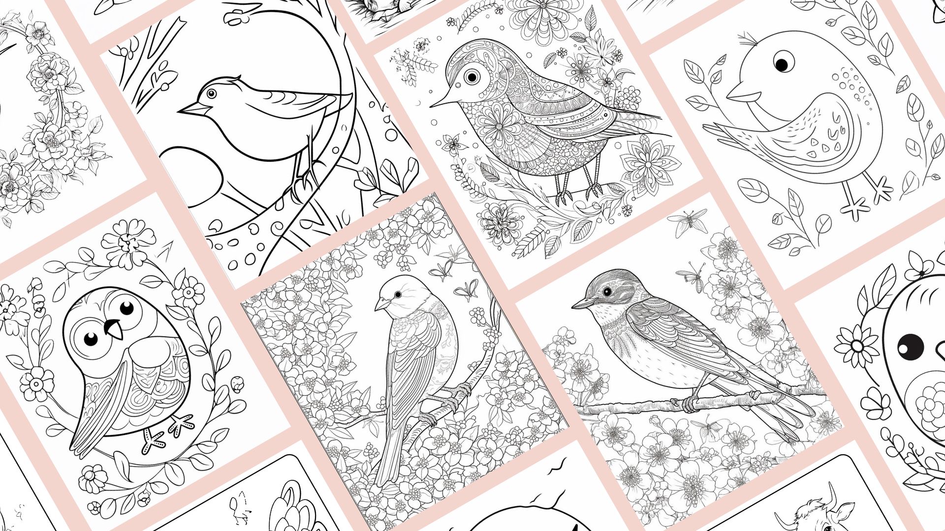 Frei wie ein Vogel: Ausmalbilder für Groß und Klein – Entfessele deine Kreativität!