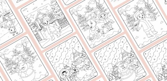 Download: Winter-Ausmalbilder für Kinder