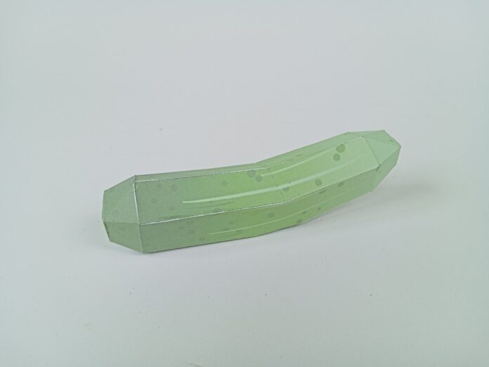 Bastelbogen für Kinder: Gurke
