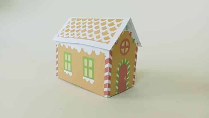 Bastelbogen für Kinder: Lebkuchenhaus