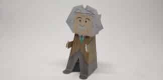Bastelbogen für Kinder: Albert Einstein