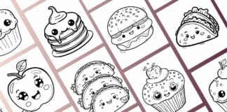 150 Foodie-Ausmalbilder für Kinder und Jugendliche