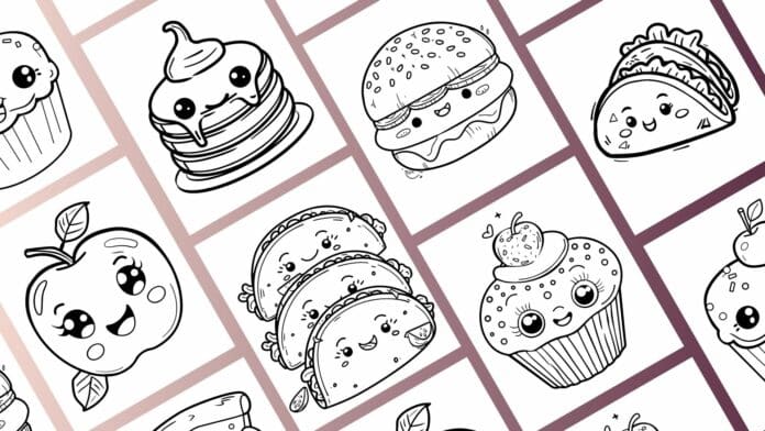 150 Foodie-Ausmalbilder für Kinder und Jugendliche