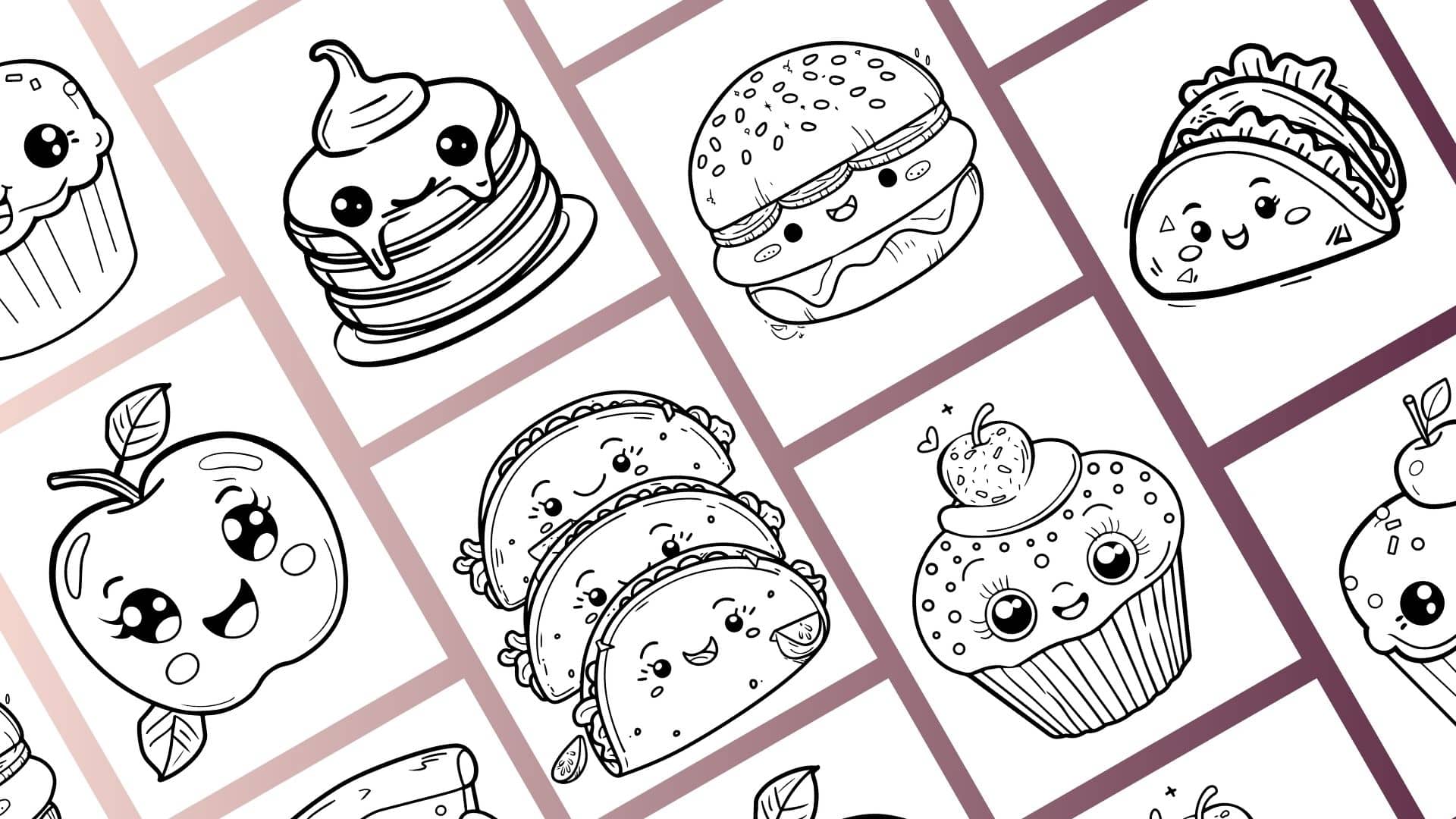 150 Foodie-Ausmalbilder für Kinder und Jugendliche
