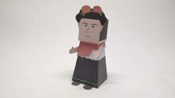 Bastelbogen für Kinder: Frida Kahlo