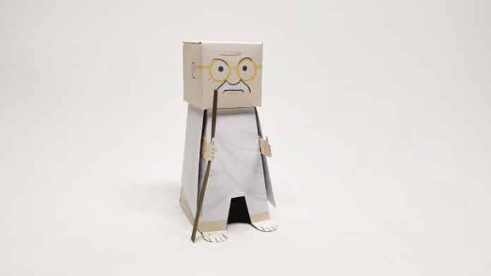 Bastelbogen für Kinder: Mahatma Gandhi