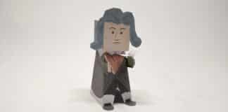 Bastelbogen für Kinder: Ludwig van Beethoven