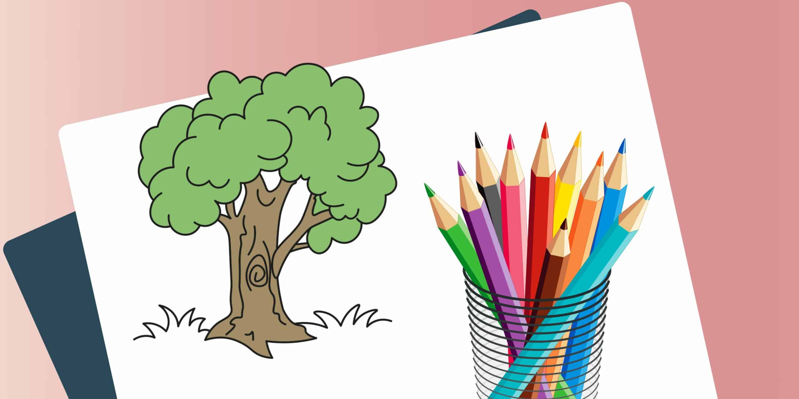 Mal-Anleitung für Kinder: einen Baum malen