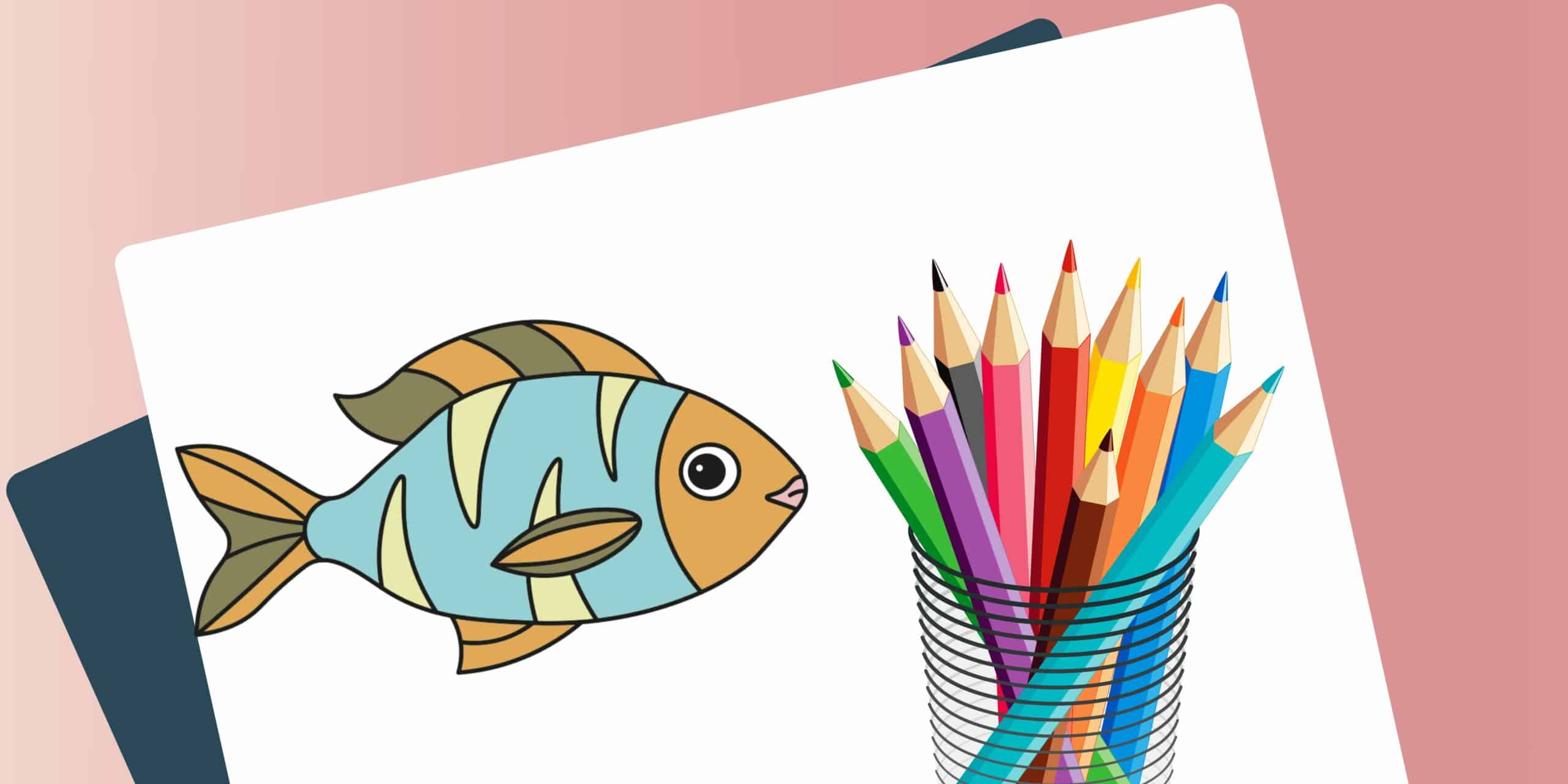 Mal-Anleitung für Kinder: einen Fisch malen