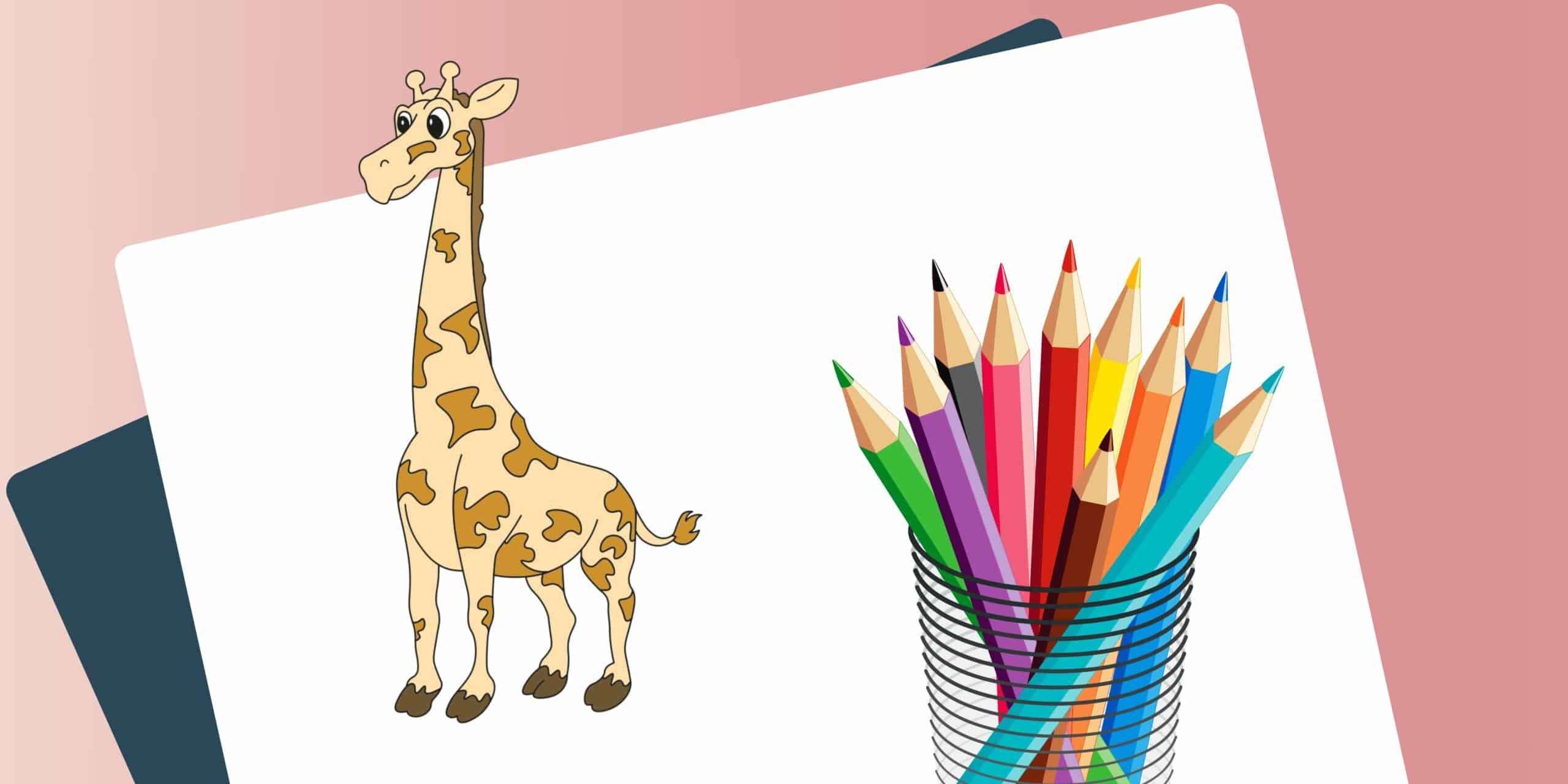 Mal-Anleitung für Kinder: eine Giraffe malen