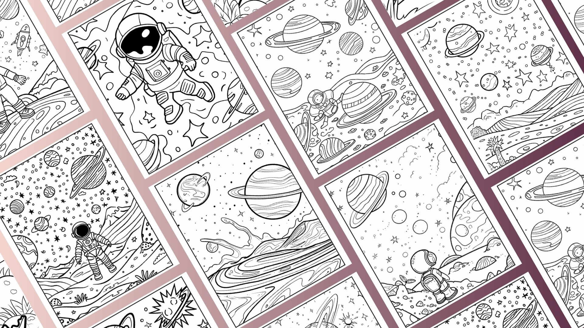 100 Weltall-Ausmalbilder für Kinder