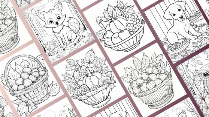 100 Herbst-Ausmalbilder für Kinder