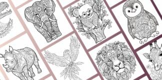 100 Tier-Mandalas für Kinder