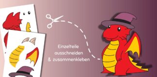 Bastel-Puzzle für Kinder: Drache