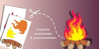 Bastel-Puzzle für Kinder: Lagerfeuer