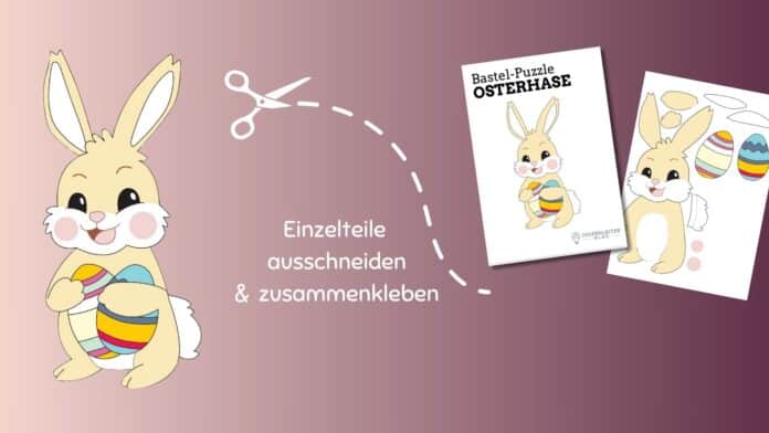 Bastel-Puzzle für Kinder: Osterhase