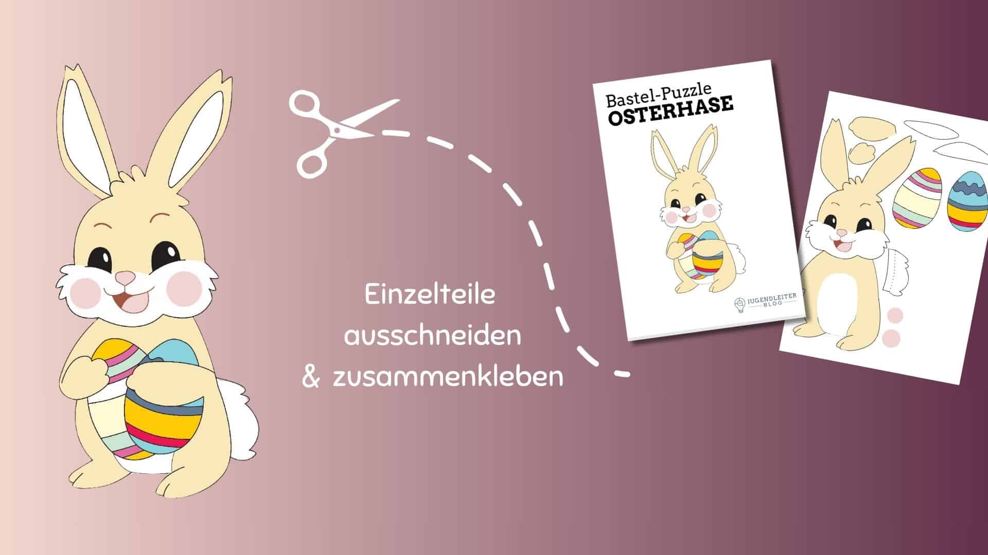 Bastel-Puzzle für Kinder: Osterhase