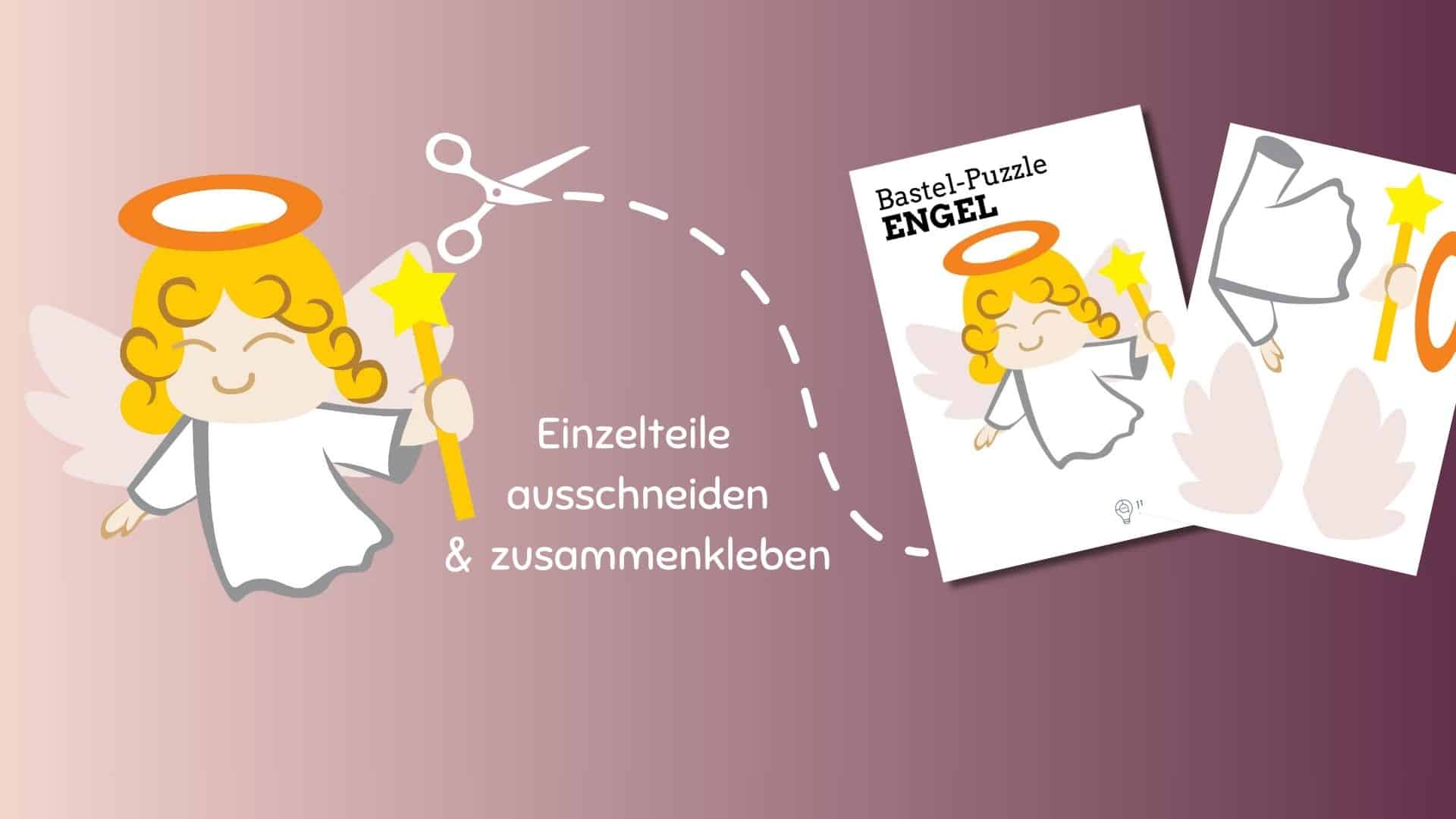 Bastel-Puzzle für Kinder: Engel