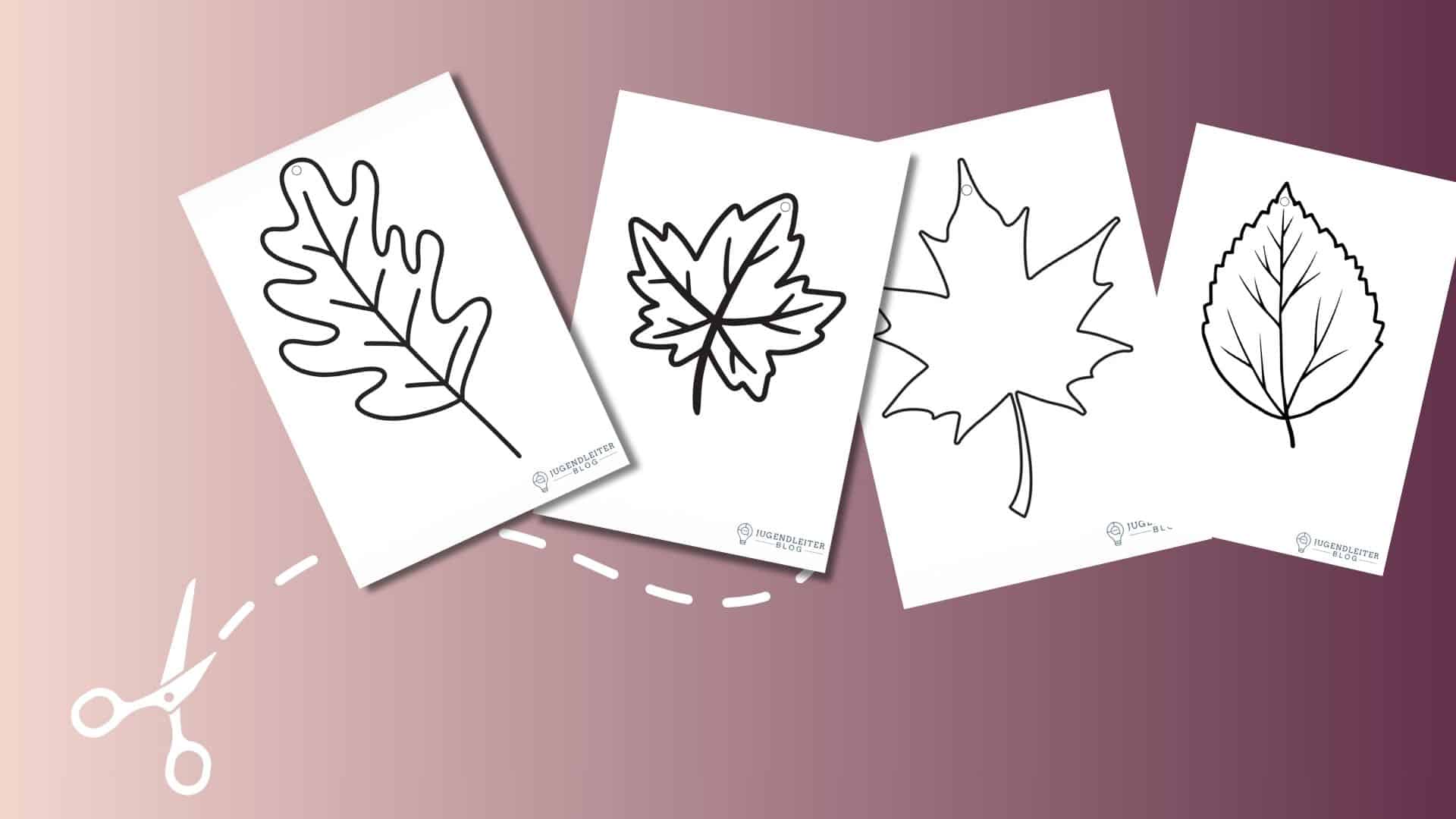 Herbst-Girlande für den Gruppenraum:, Ausmalen, ausschneiden und aufhängen